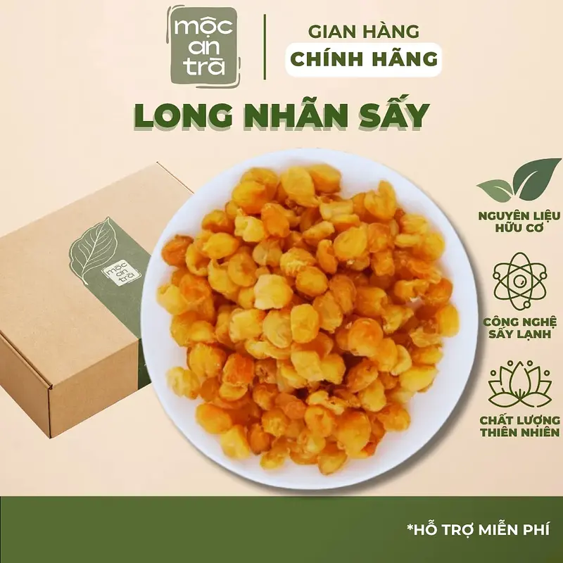 Long Nhãn Hưng Yên 100gr Sấy Khô Vàng Đẹp Thượng Hạng Dẻo Ngọt Tự Nhiên Bổ Máu, Dễ Ngủ, Tăng Sức Đề Kháng - Main image
