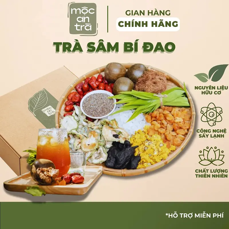Trà Sâm Bí Đao Thảo Mộc – Thanh Mát, Giải Nhiệt, Giảm Nóng Trong, Tăng Đề Kháng, Dễ Uống - Main image