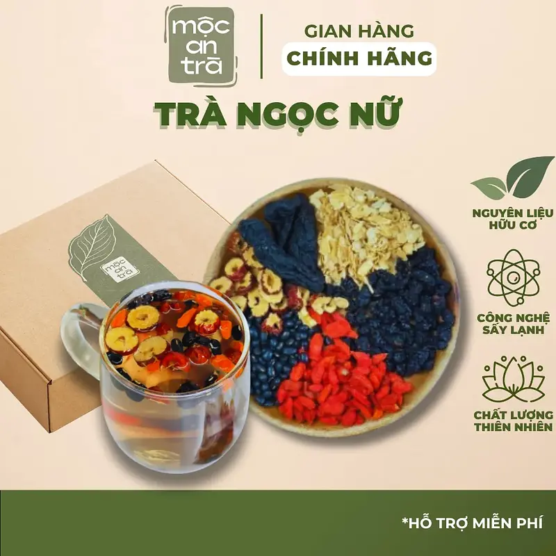 Trà Ngọc Nữ 6 vị thảo mộc Giúp Hỗ Trợ Điều Hoà Kinh Nguyệt, Chống Lão Hoá Dưỡng Nhan | Mộc An Trà - Main image