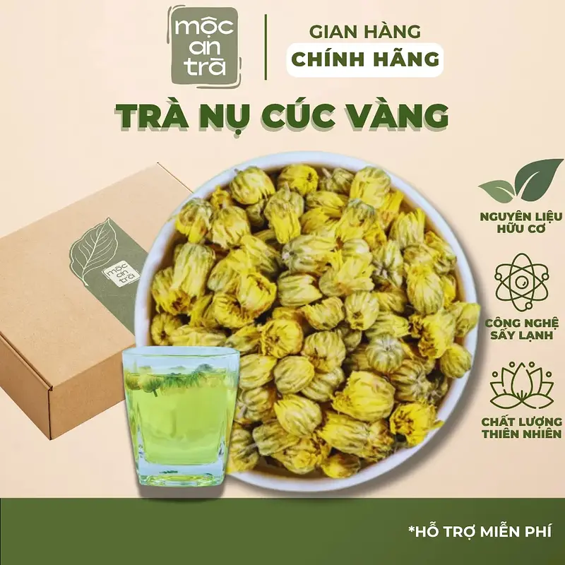 Nụ Cúc Vàng 100gr Sấy Khô Tự Nhiên Hoa Vàng Đều, Giúp Giảm Stress, Thanh Nhiệt, Hỗ Trợ Mắt, Thư Giãn Tốt - Main image