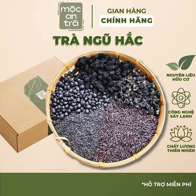 Trà Ngũ Hắc Thảo Mộc – Giúp Đen Tóc, Mọc Tóc, Giảm Rụng Tóc, Đẹp Da Dáng | Mộc An Trà - Main image