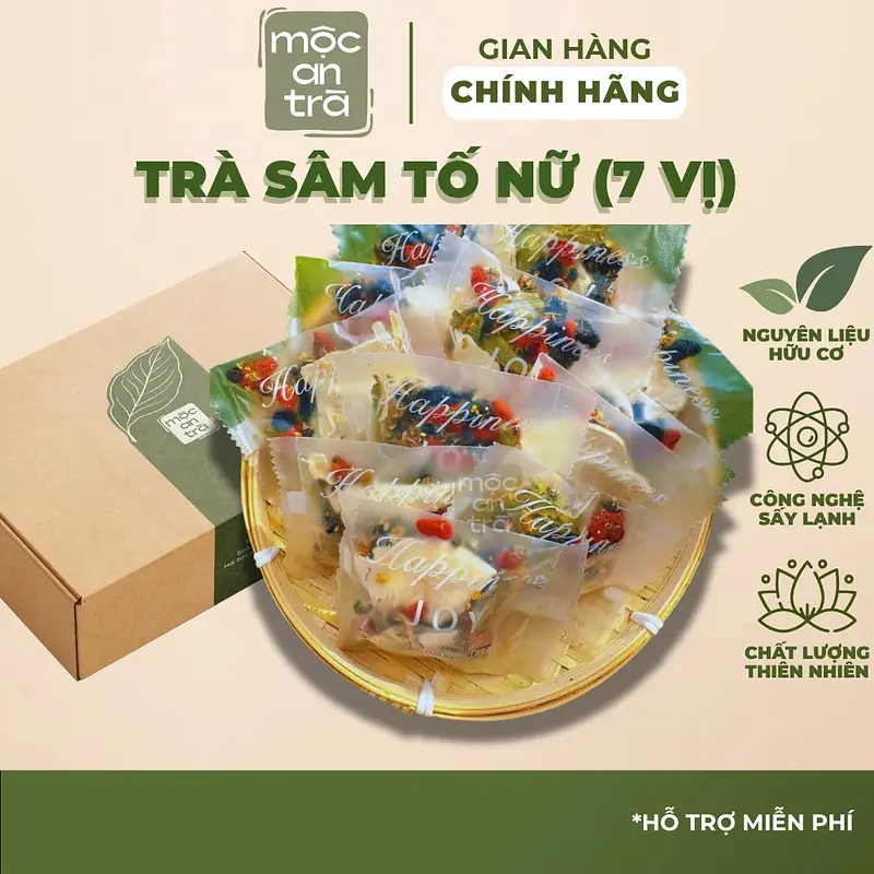 Trà Sâm Tố Nữ 7 Vị Trà Thảo Mộc Phù Hợp Cho Phụ Nữ, Bổ Huyết, Đẹp Da, Cân Bằng Nội Tiết | Mộc An Trà - Main image