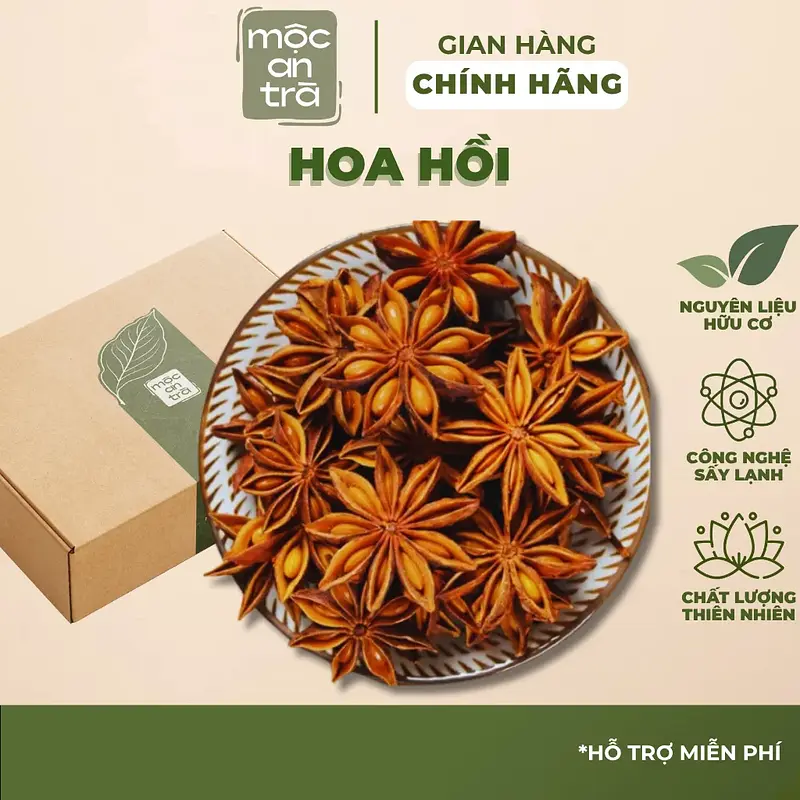 Hoa Hồi 100gr Sấy Khô Tự Nhiên, Cánh Hoa Đều, Thơm Nồng, Tốt Cho Tiêu Hóa, Ấm Cơ Thể, Dễ Dàng Pha Trà - Main image