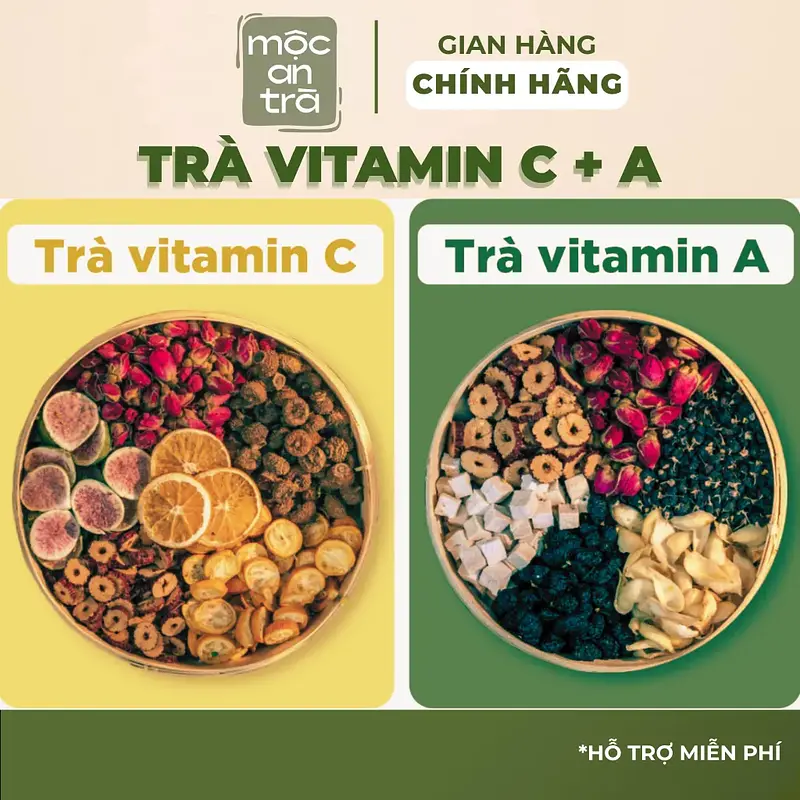 Trà Bổ Sung Vitamin C+A Đẹp Da Đẹp Dáng – Thảo Mộc Không Đường, Thanh Lọc Cơ Thể, Ngừa Lão Hóa - Main image